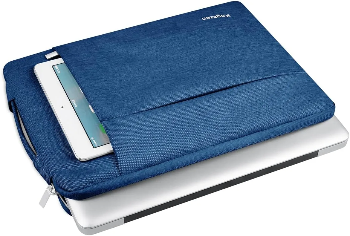 16 15.6 15.4 15 Inch Laptop Sleeve Shockproof Protective Case Compatible with MacBook Pro 16/15, Surface Laptop 15, Surface Book 15, Waterproof Computer Bag Dell HP Lenovo Acer Asus - Blue