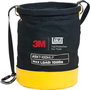 3M DBI-SALA Fall Protection For Tools,1500133, Canvas Spill Control Safe Bucket w/6 D-Ring Connection Points, 15""X125, Drawstring Closure System,100 lb Load Rating -BKT-100DRAWC