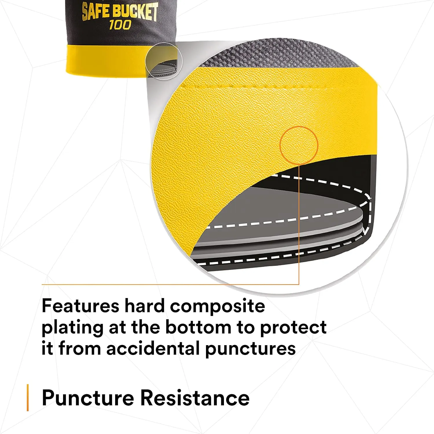 3M DBI-SALA Fall Protection For Tools,1500133, Canvas Spill Control Safe Bucket w/6 D-Ring Connection Points, 15""X125, Drawstring Closure System,100 lb Load Rating -BKT-100DRAWC