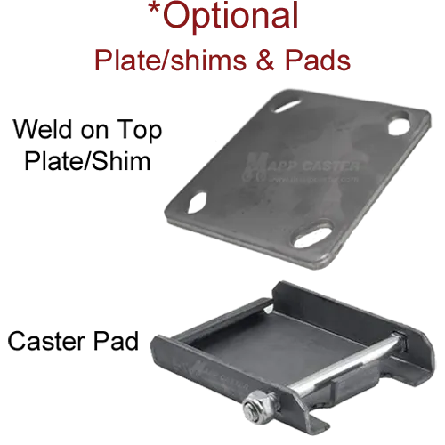 4" x 2" Patriot Polyurethane on Polyolefin Core Wheel Rigid Brake Caster - 600 Lbs Capacity