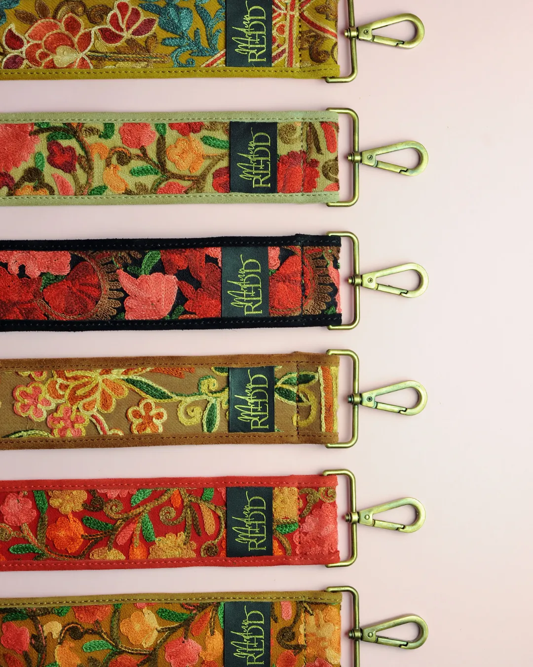 Artisan Redd Hazelwood Tan Retro Embroidered Shoulder Strap