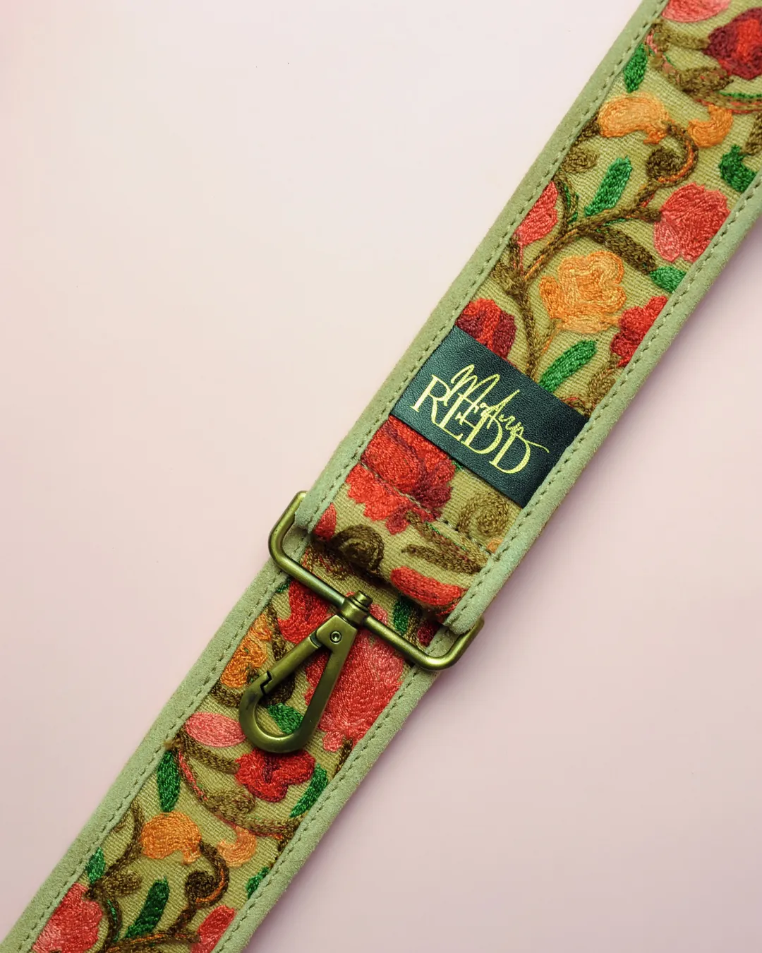 Artisan Redd Hazelwood Tan Retro Embroidered Shoulder Strap