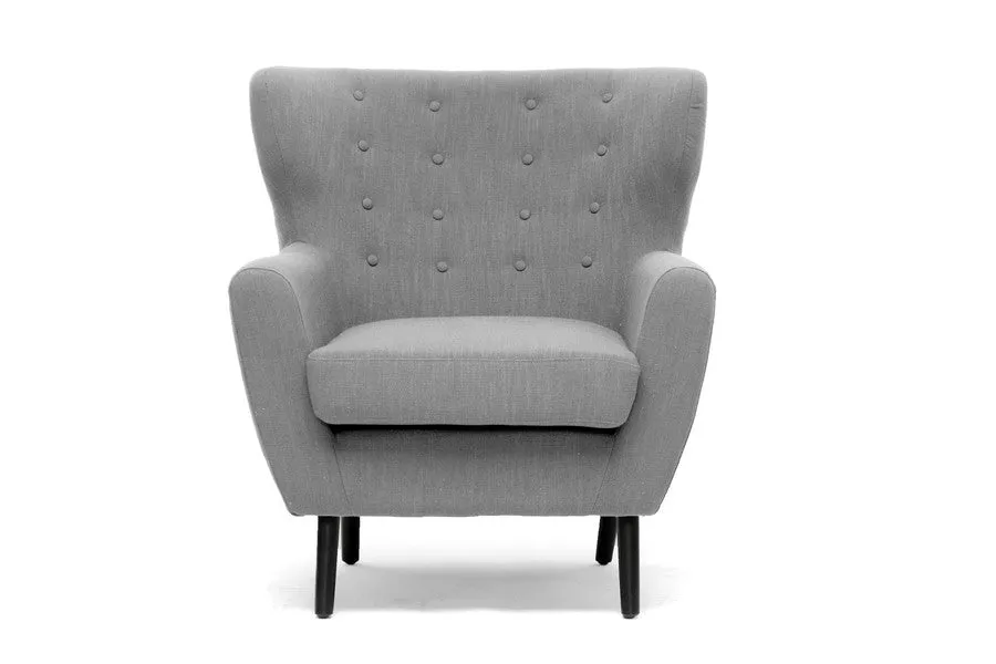 Baxton Studio Lombardi Linen Club Chair