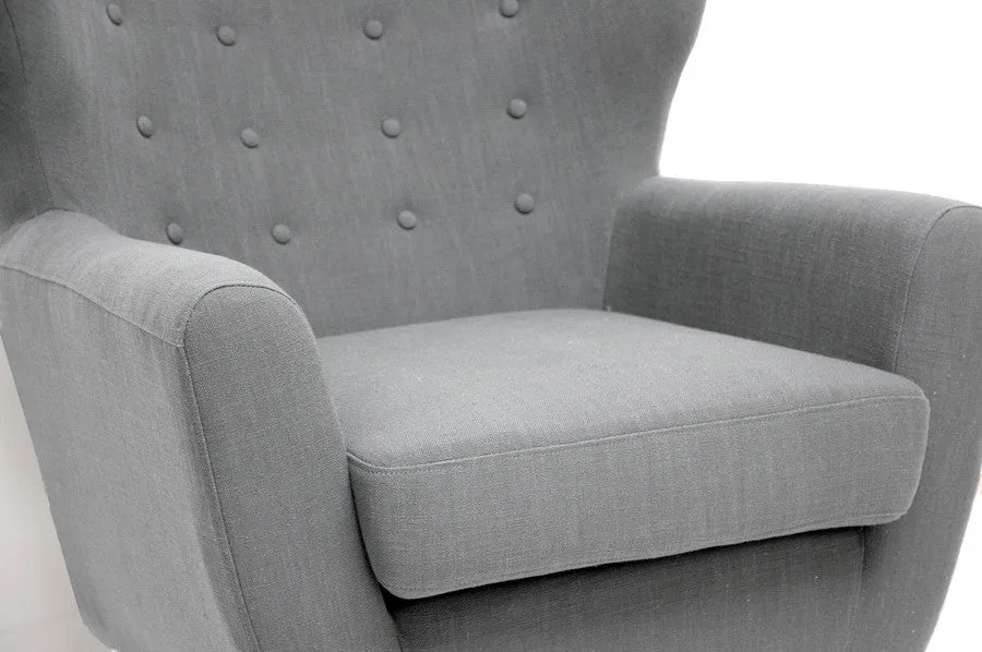 Baxton Studio Lombardi Linen Club Chair