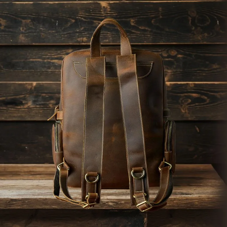 Brown Leather Backpack | BASEL