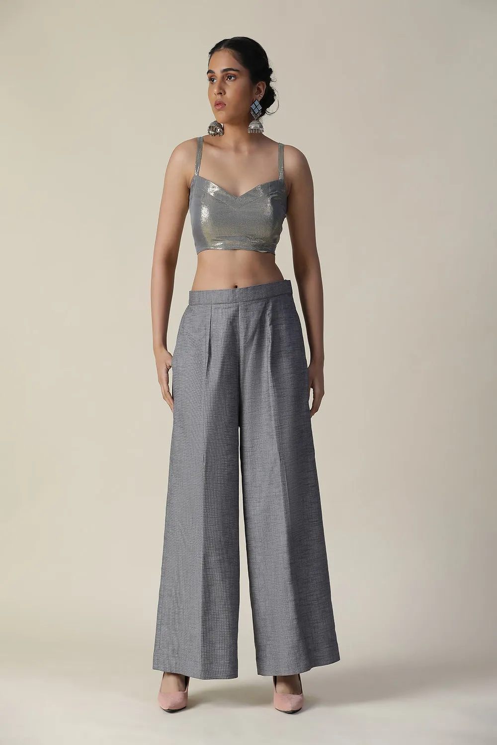 Charcoal Gray Denim Cord Set