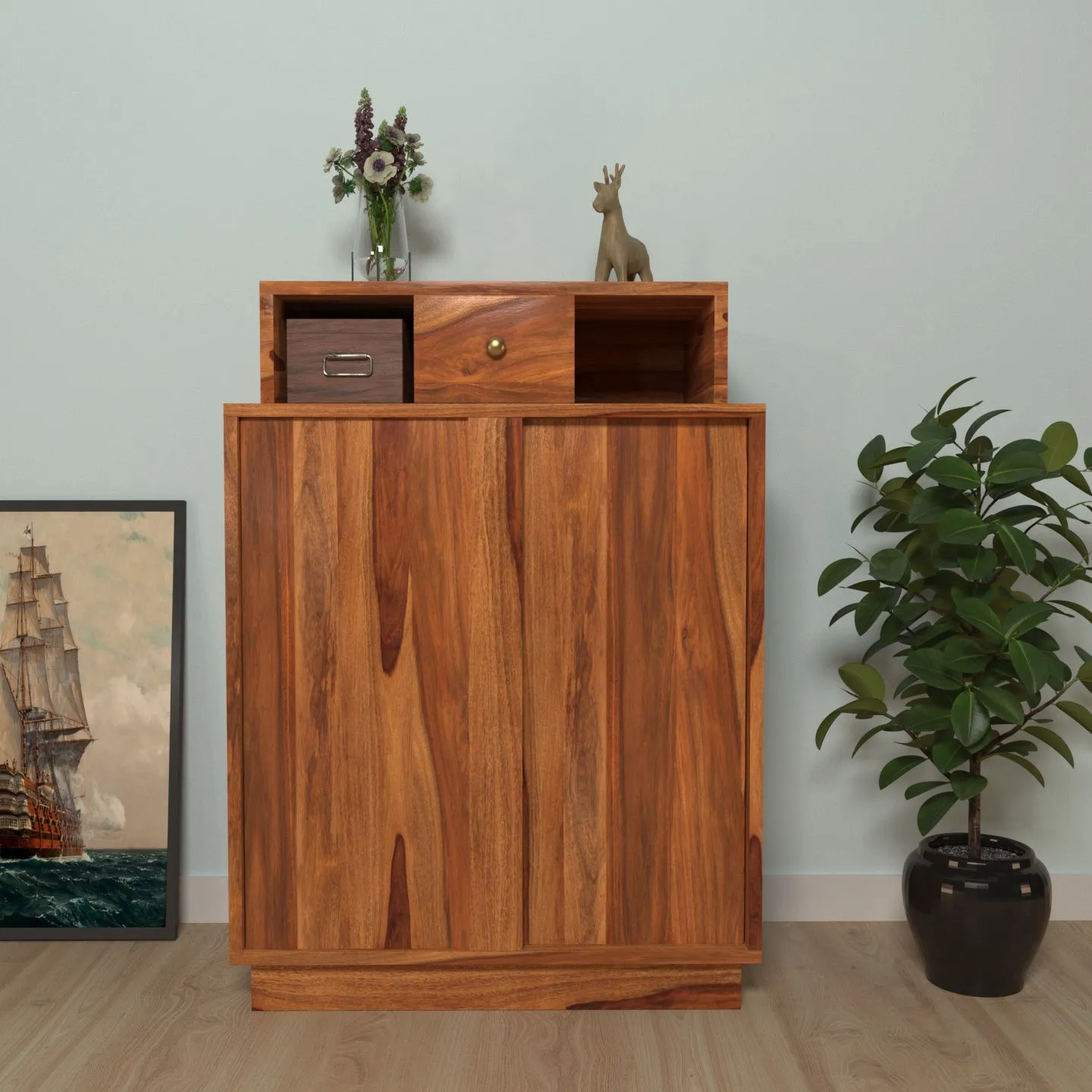 Classic Style Multiple Storage Wooden Side Board