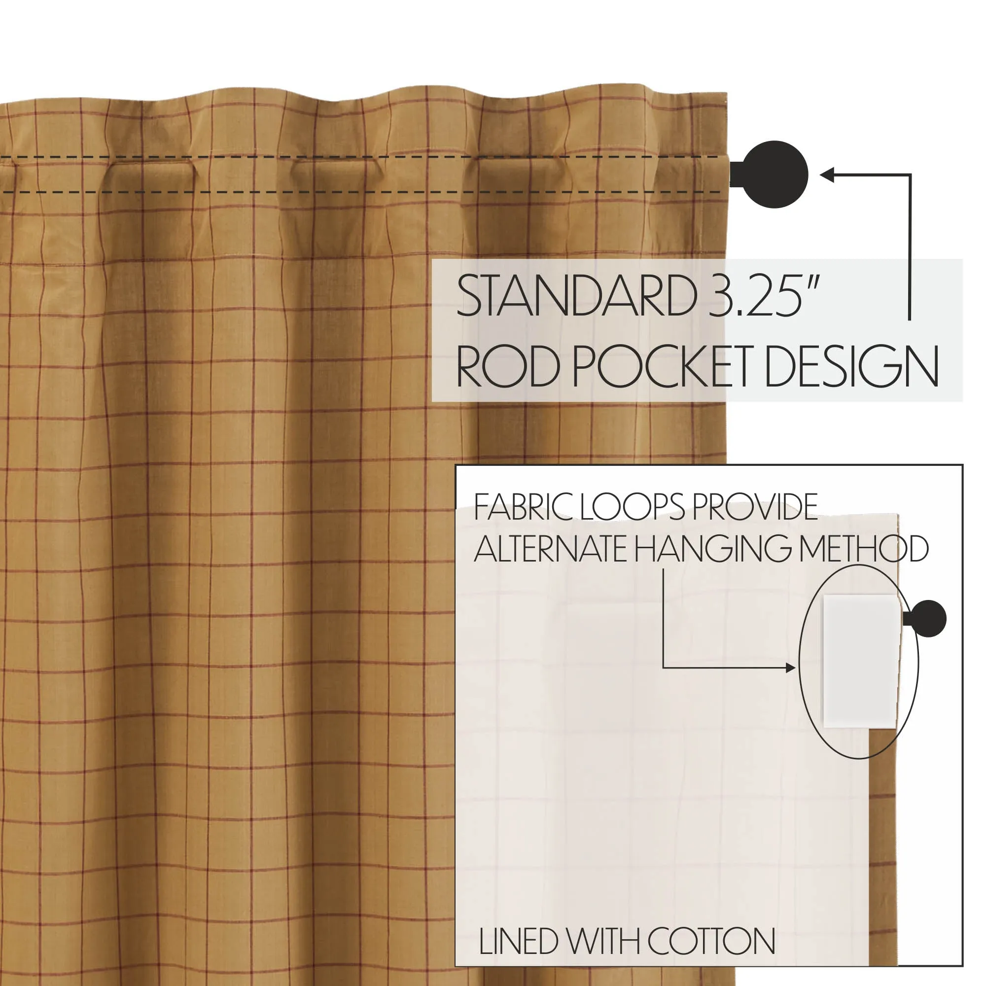 Connell Prairie Short Panel Set of 2 63x36x18