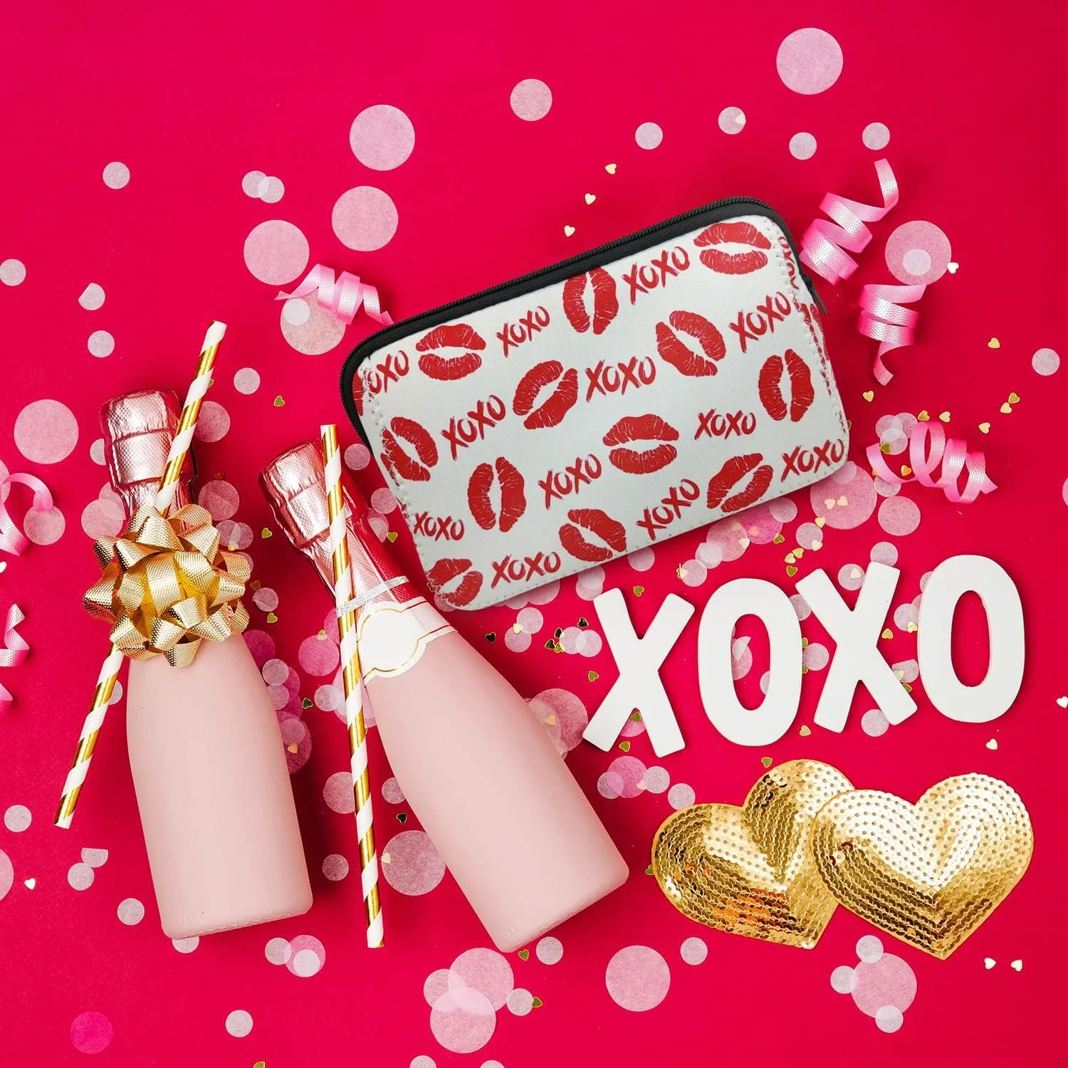 Cosmetic Bag Waterproof Neoprene Zipper Pouch Travel Portable Toiletry Makeup Bags Organizer Case for Women and Girls