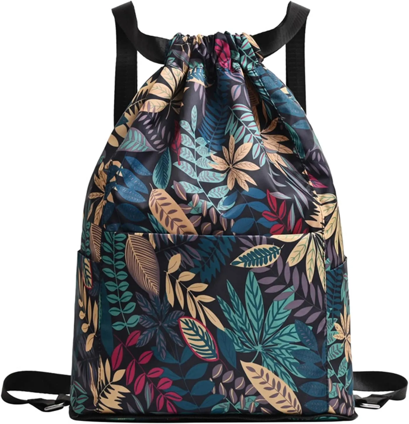 Drawstring Foldable Large Capacity Dry-wet Separation Travel Sports Backpack, Drawstring Backpack Gym Bag for Women Men (B)