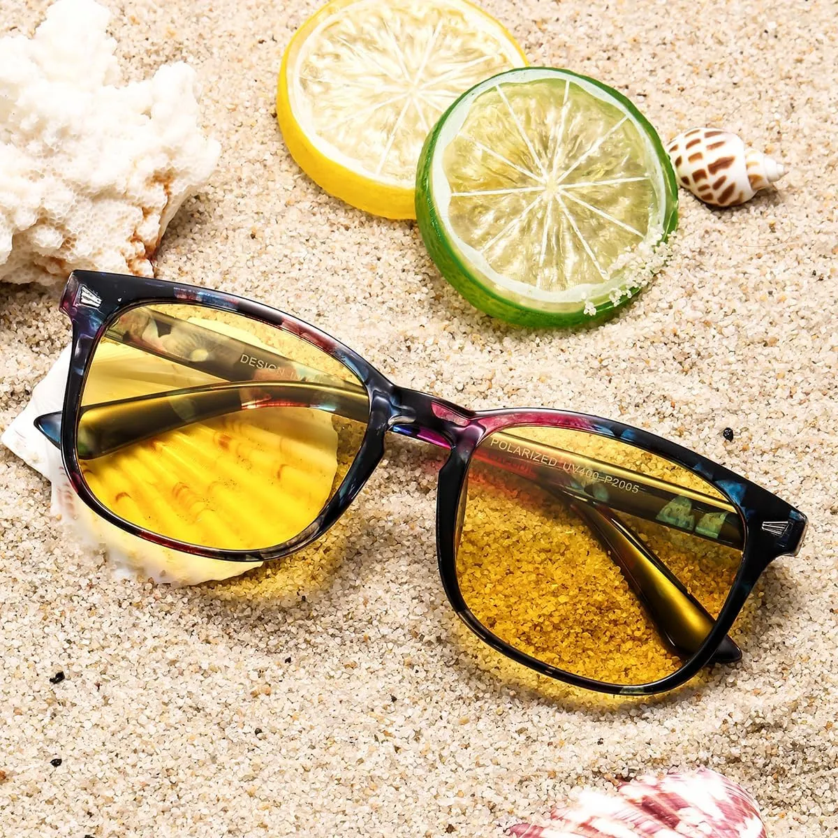 DUSHINE Polarized Sunglasses for Women Classic Retro Style UV400 Protection