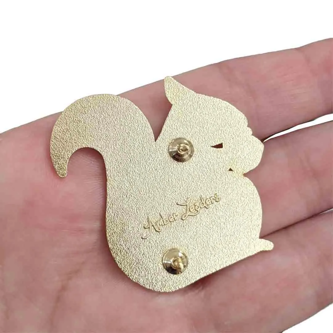 Enamel Pin - Red Squirrel by Amber Leaders Designs