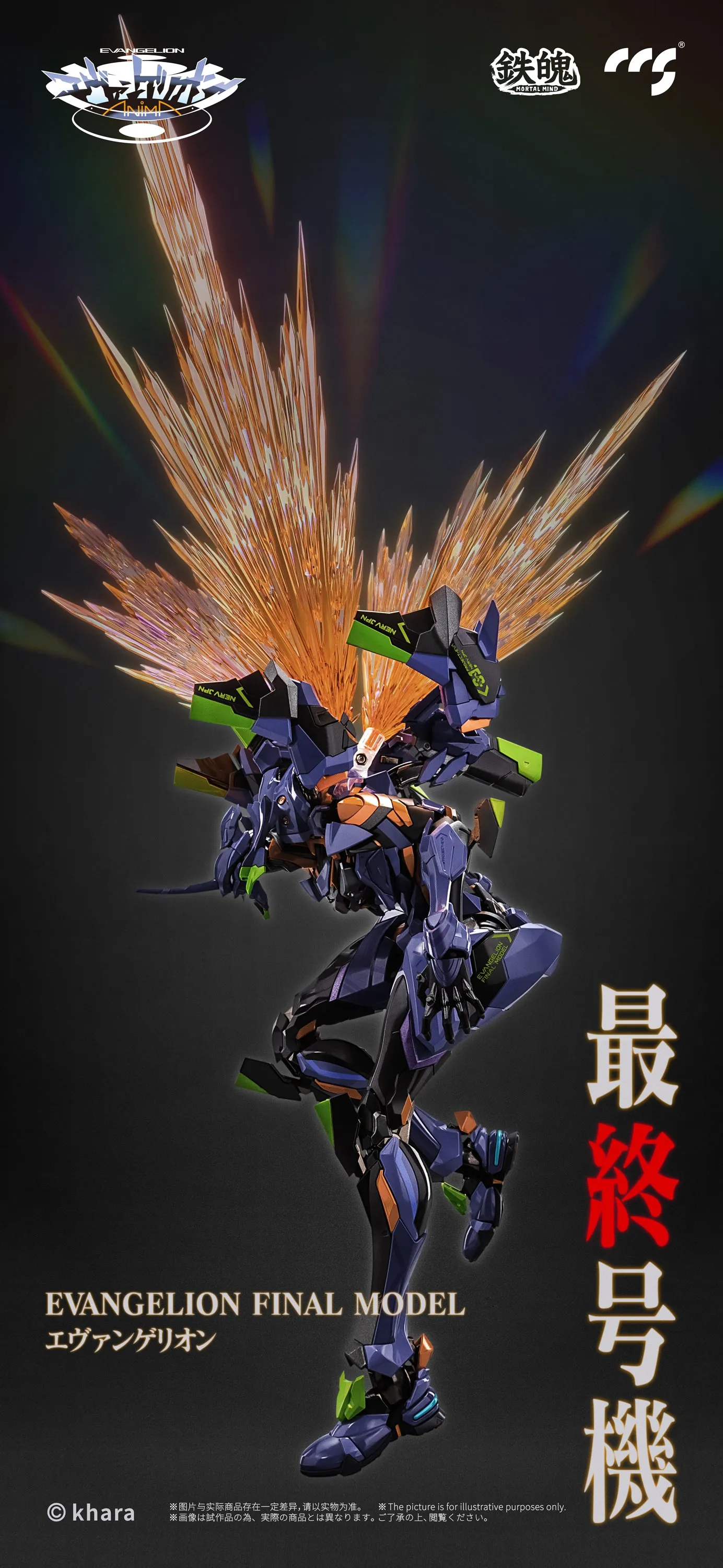 Evangelion Anima Mortal Mind Evangelion Unit-01: Final Model Alloy Action Figure (Re-Run)