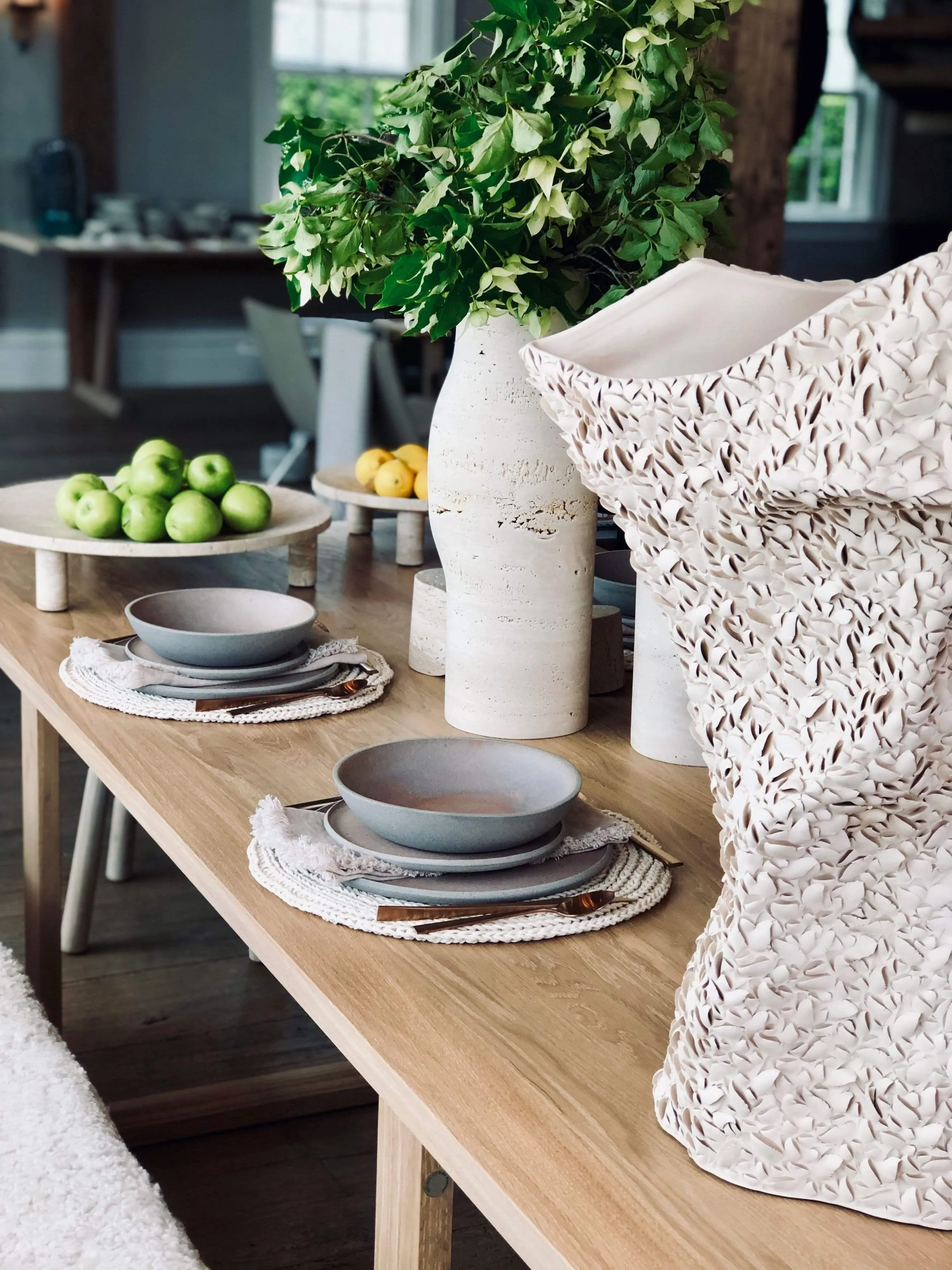 Free Form Drape Vase in White by Gilles Caffier