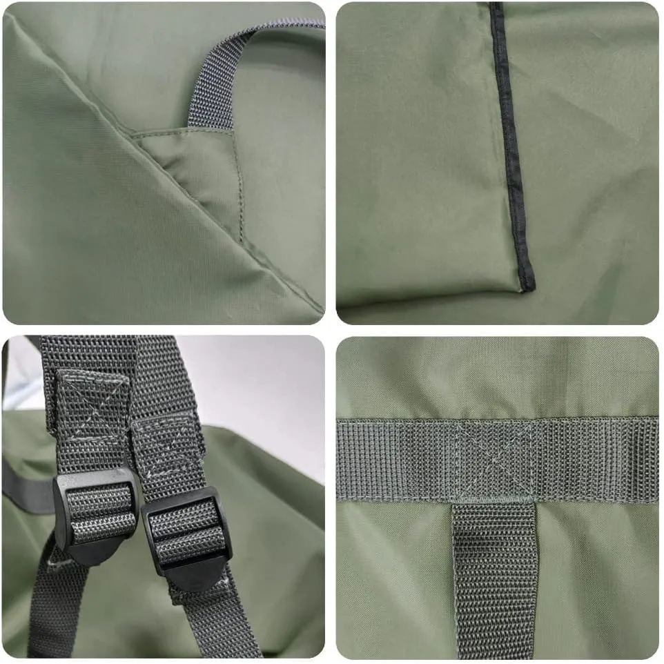 Laundry Bag Backpack, 27 x 34Sturdy Laundry Bag with Shoulder Straps Drawstring Closure Heavy Duty Foldable Laundry Backpack for College, Travel, Laundromat, Apartment (Green)