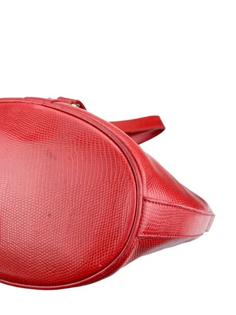 Le Loup Paris, Women's Vintage Leather Backpack, Red