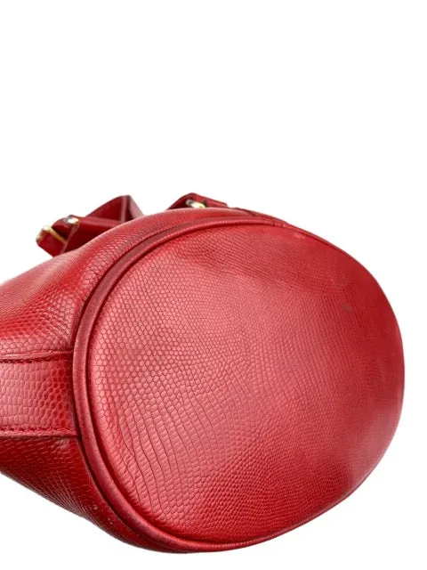 Le Loup Paris, Women's Vintage Leather Backpack, Red