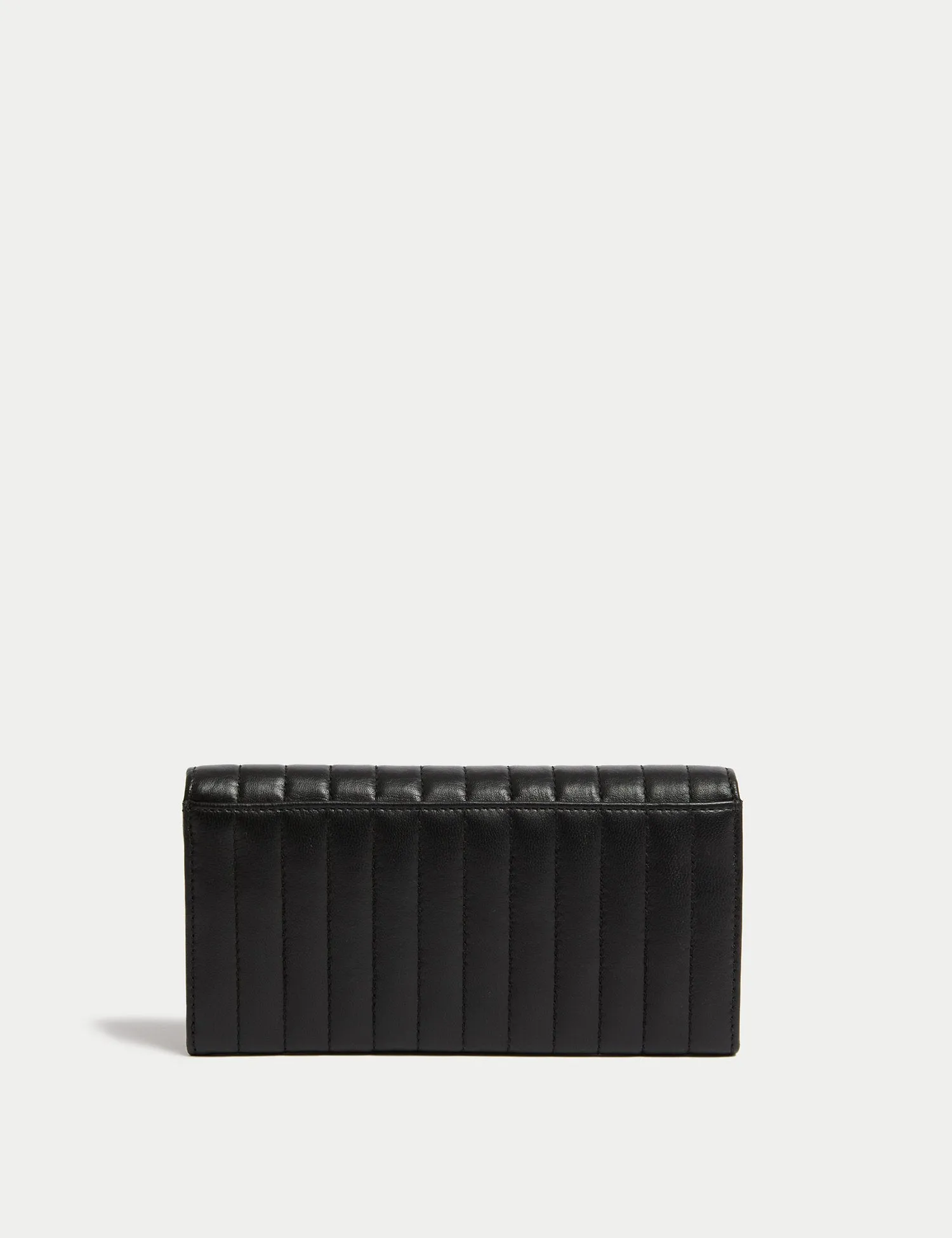 Leather Metallic Large Foldover Purse