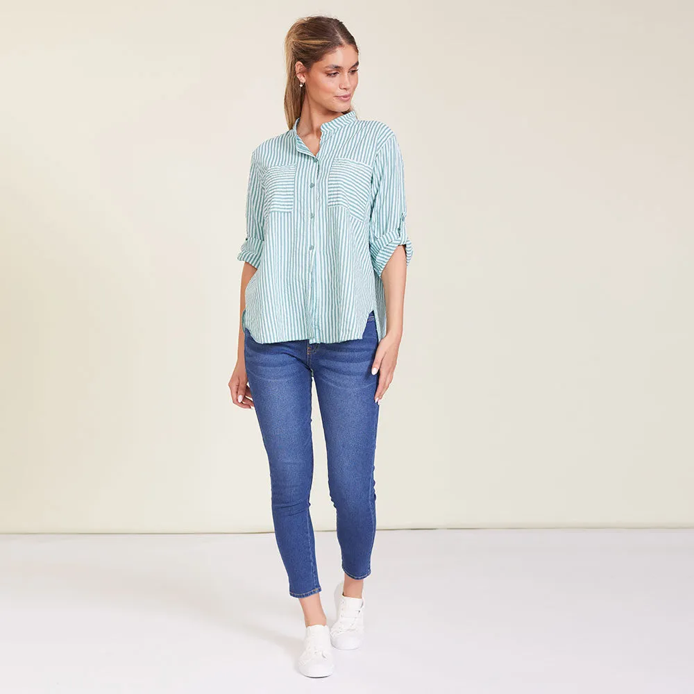 Louis Shirt (Green stripe)