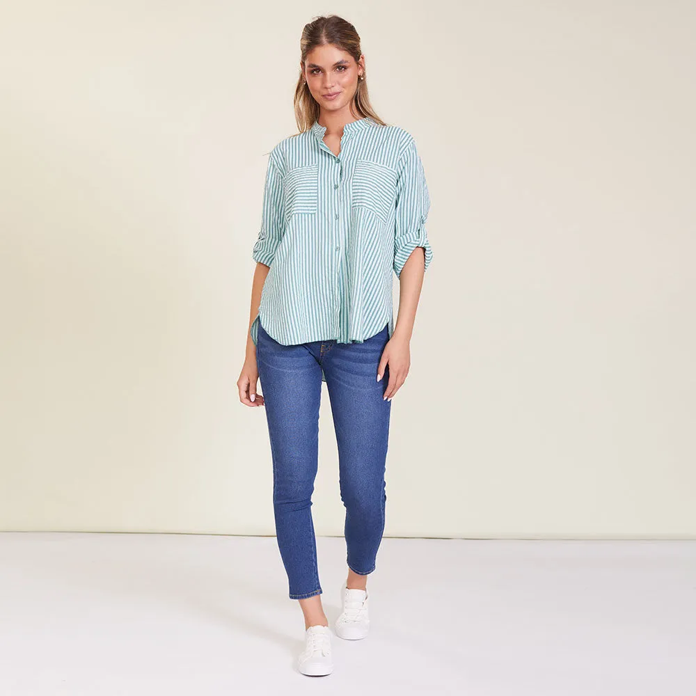 Louis Shirt (Green stripe)