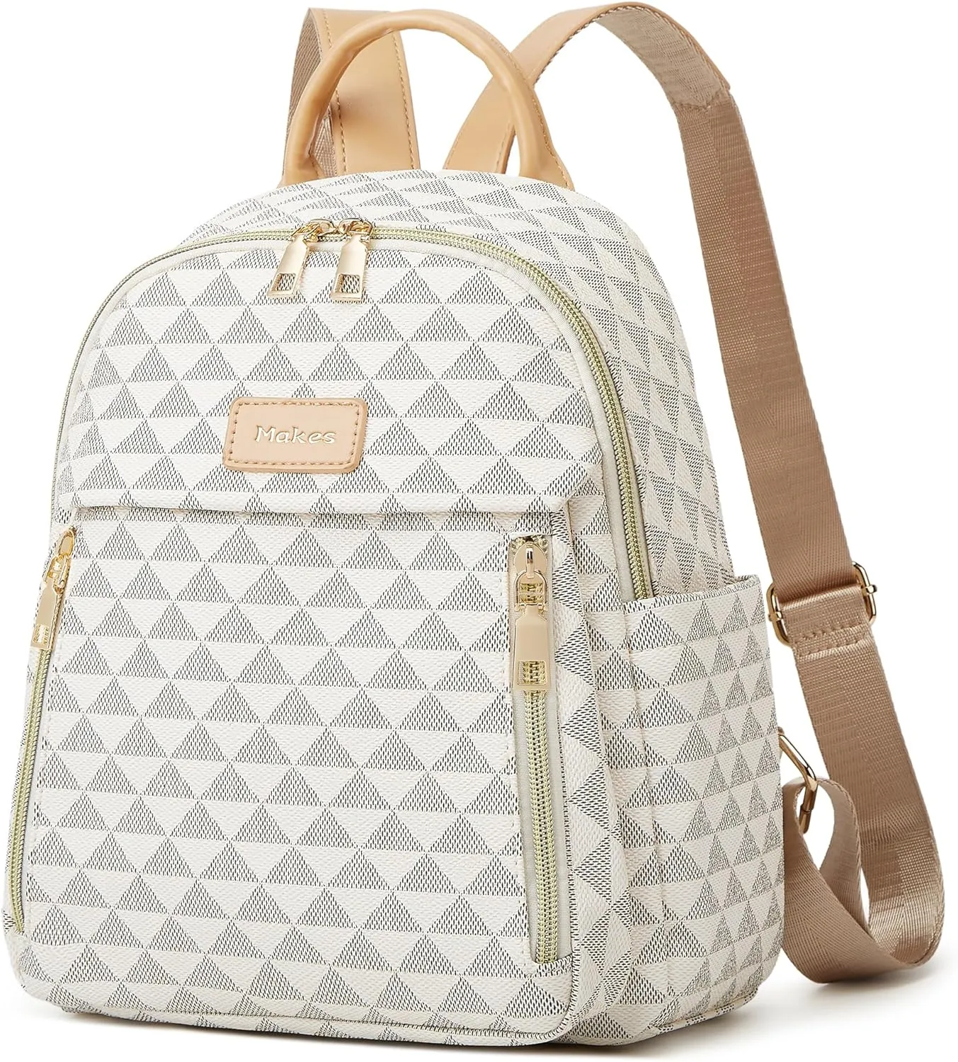 Makes Mini Backpack for Women, Stylish Daypack Purse Handbag Small Casual Daily Travel Bag, Lady Girls Gifts for Work School, 2pcs Sets 11 Inch