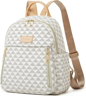 Makes Mini Backpack for Women, Stylish Daypack Purse Handbag Small Casual Daily Travel Bag, Lady Girls Gifts for Work School, 2pcs Sets 11 Inch
