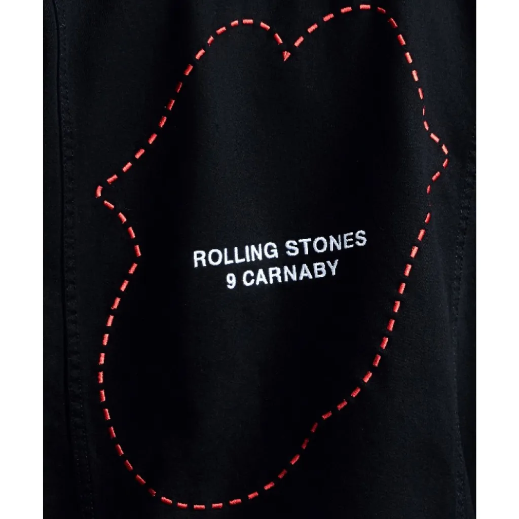 No. 9 Tongue Outline Embroidered Trucker Jacket