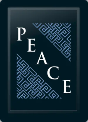 Peace Deco Diagonal Blue Logo Panel