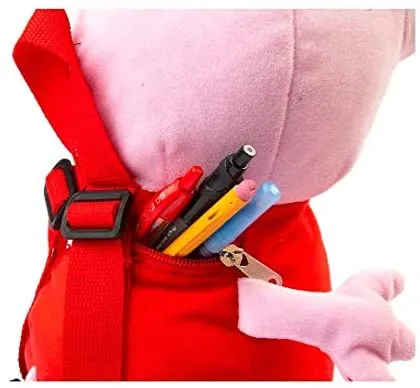 Peppa Pig Plush Backpack Pink Red