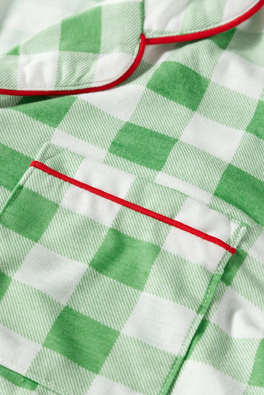Plaid Collared Women's Loungewear Set