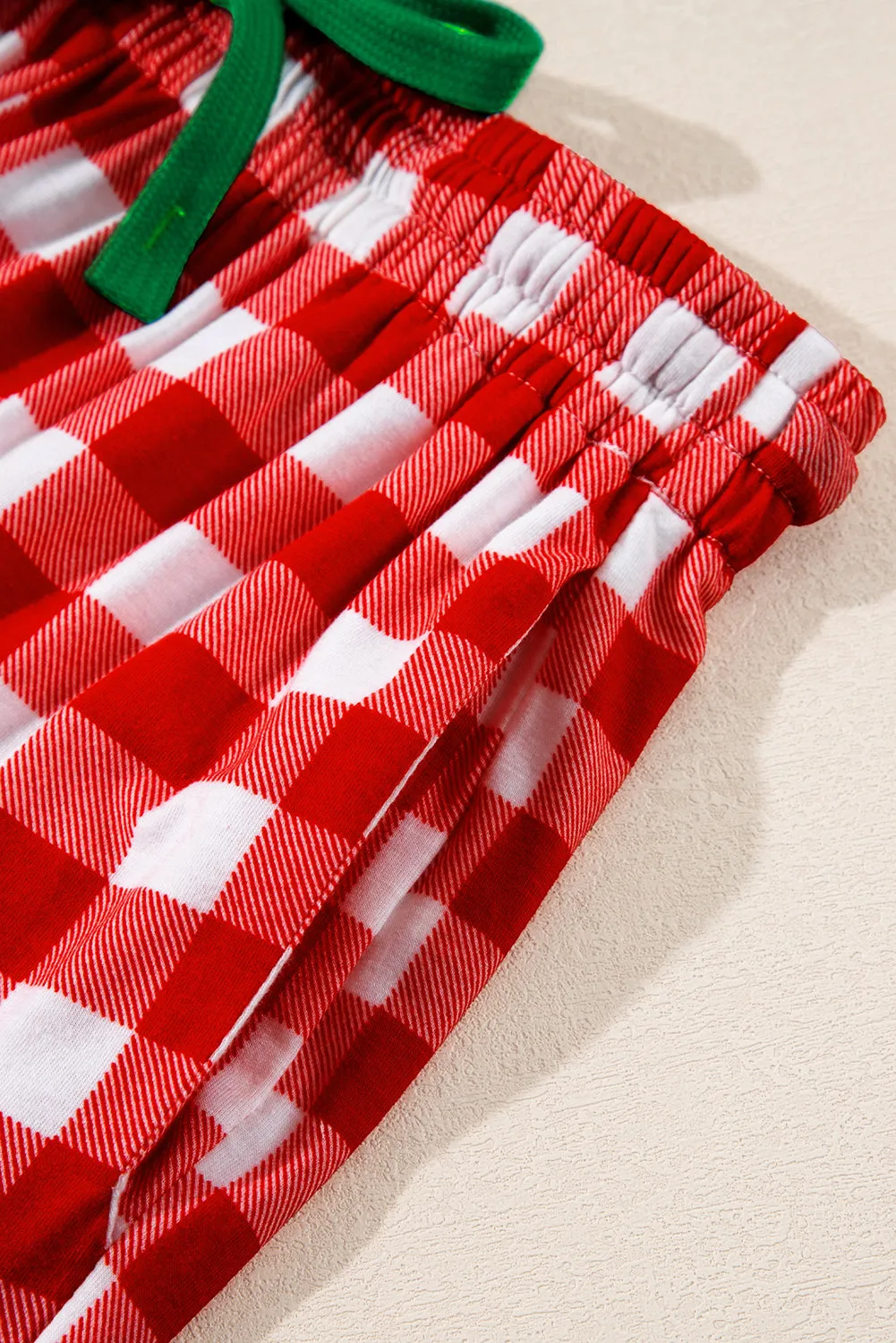 Plaid Collared Women's Loungewear Set