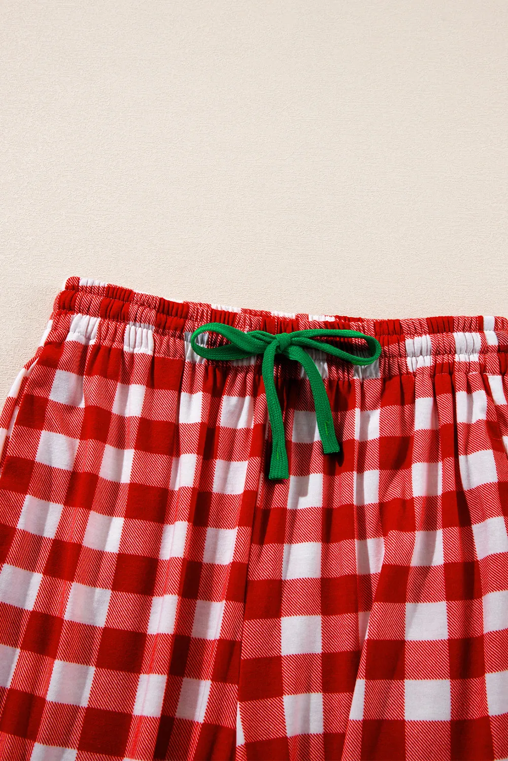 Plaid Collared Women's Loungewear Set