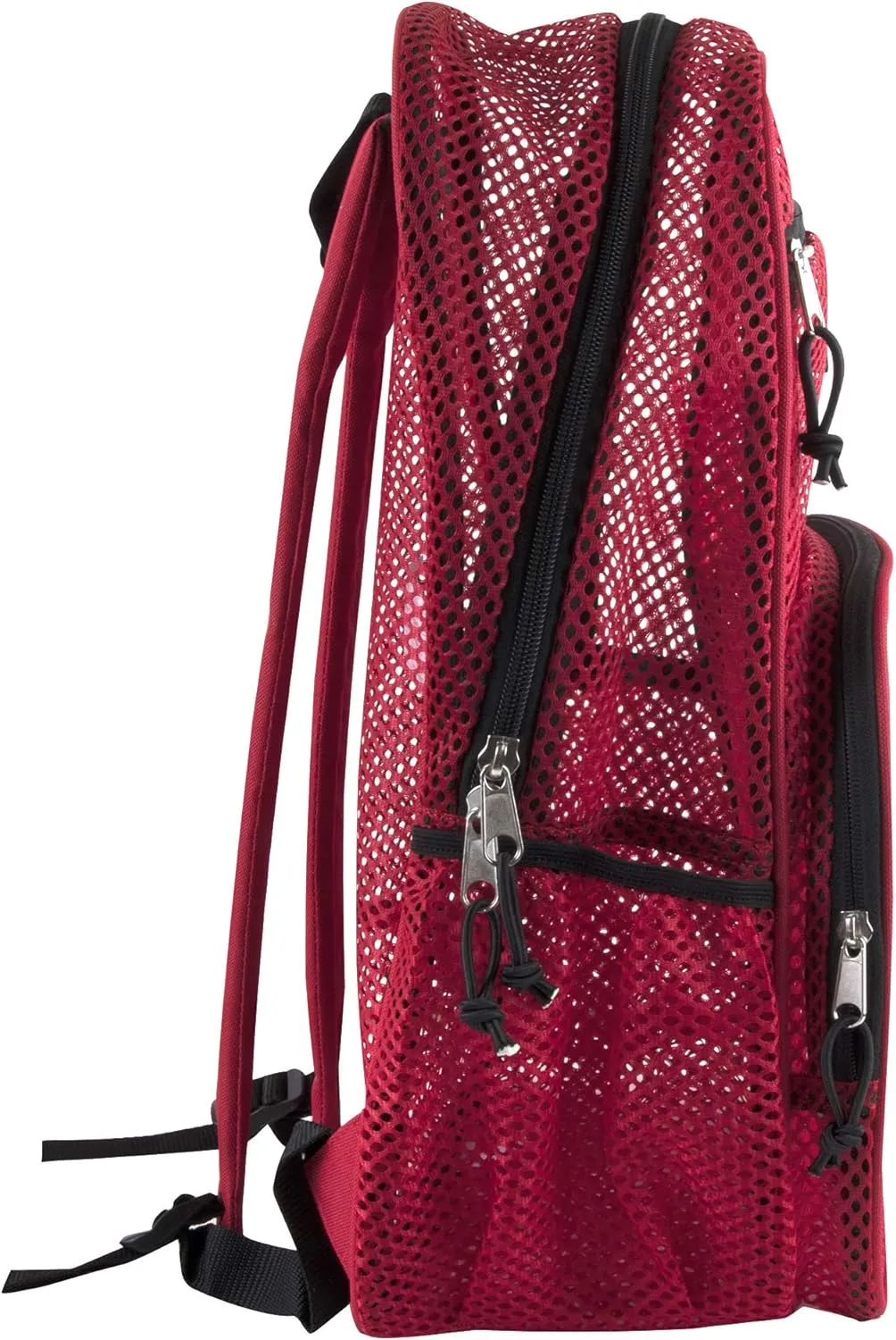 Summit Ridge Reflective Mesh School Backpack for Teens, Girls, Boys | Wire Frame Mesh Beach Backpack XL with Zipper (Red)