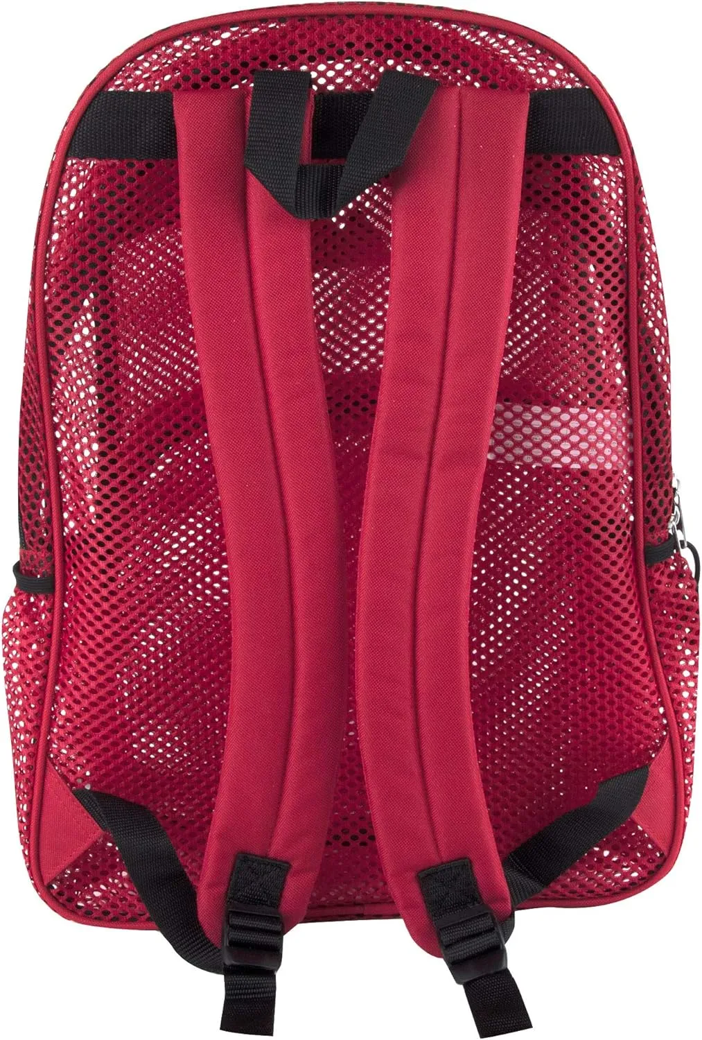 Summit Ridge Reflective Mesh School Backpack for Teens, Girls, Boys | Wire Frame Mesh Beach Backpack XL with Zipper (Red)