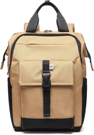 SUNNY BIRD Laptop Backpack, 15.6 Inch Laptop Work Bag, Wide Open Casual Daypack for Women, Men and Adult (Brown)