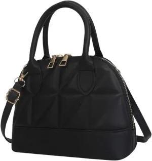 SweatyRocks Women's PU Leather Top Handle Satchel Handbags Mini Crossbody Bag with Zipper Closure