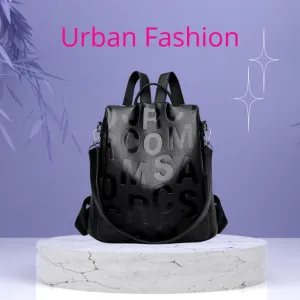 Versatile Shoulder bag in high quality soft leather lettering