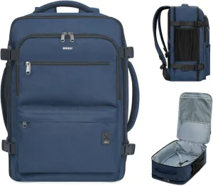 WANDF Travel Backpack For Spirit Airlines Personal Item Bag 18x14x8 with Wet Pocket, 17 Inch Laptop Backpack for Men WomenNavy Blue