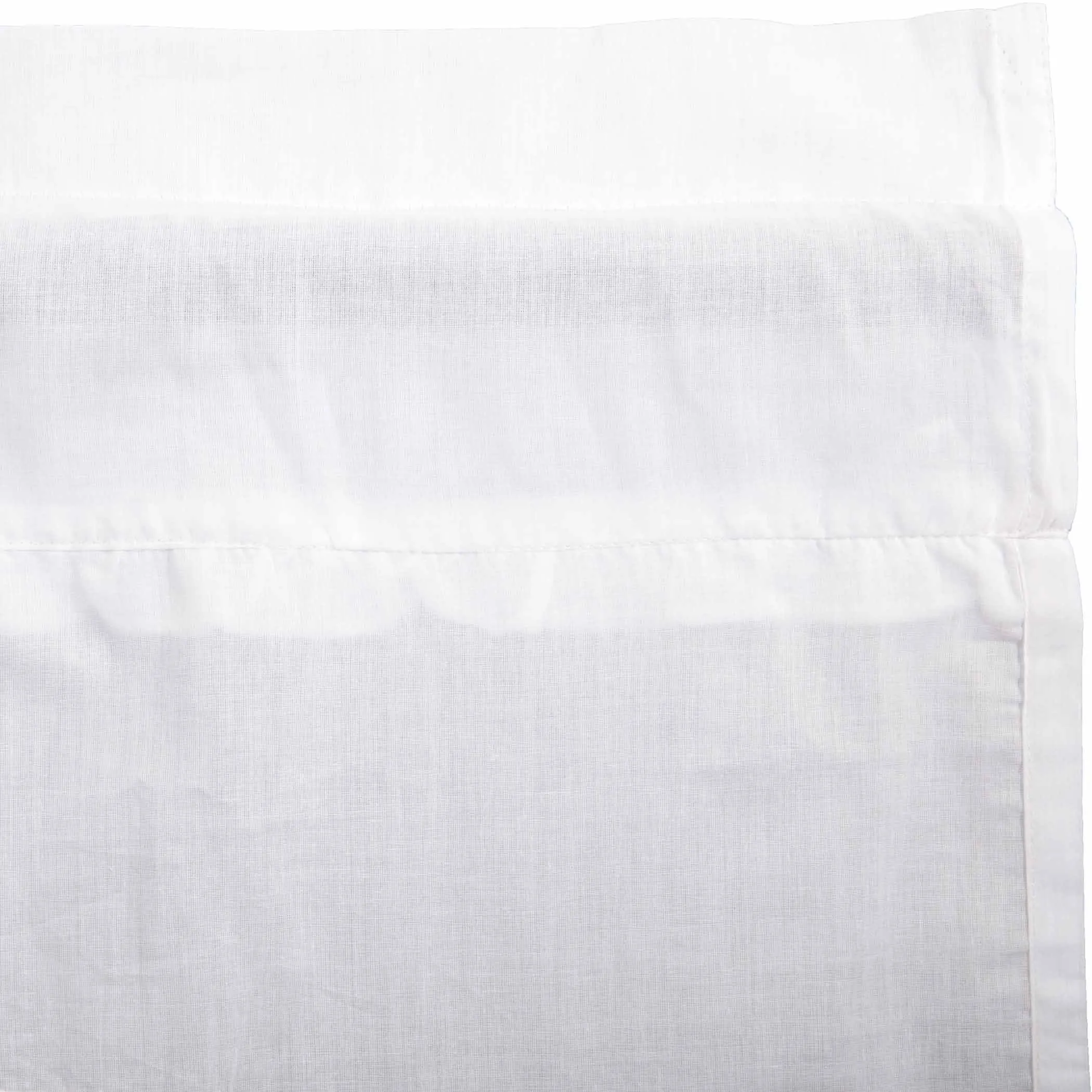 White Ruffled Sheer Swag Set of 2