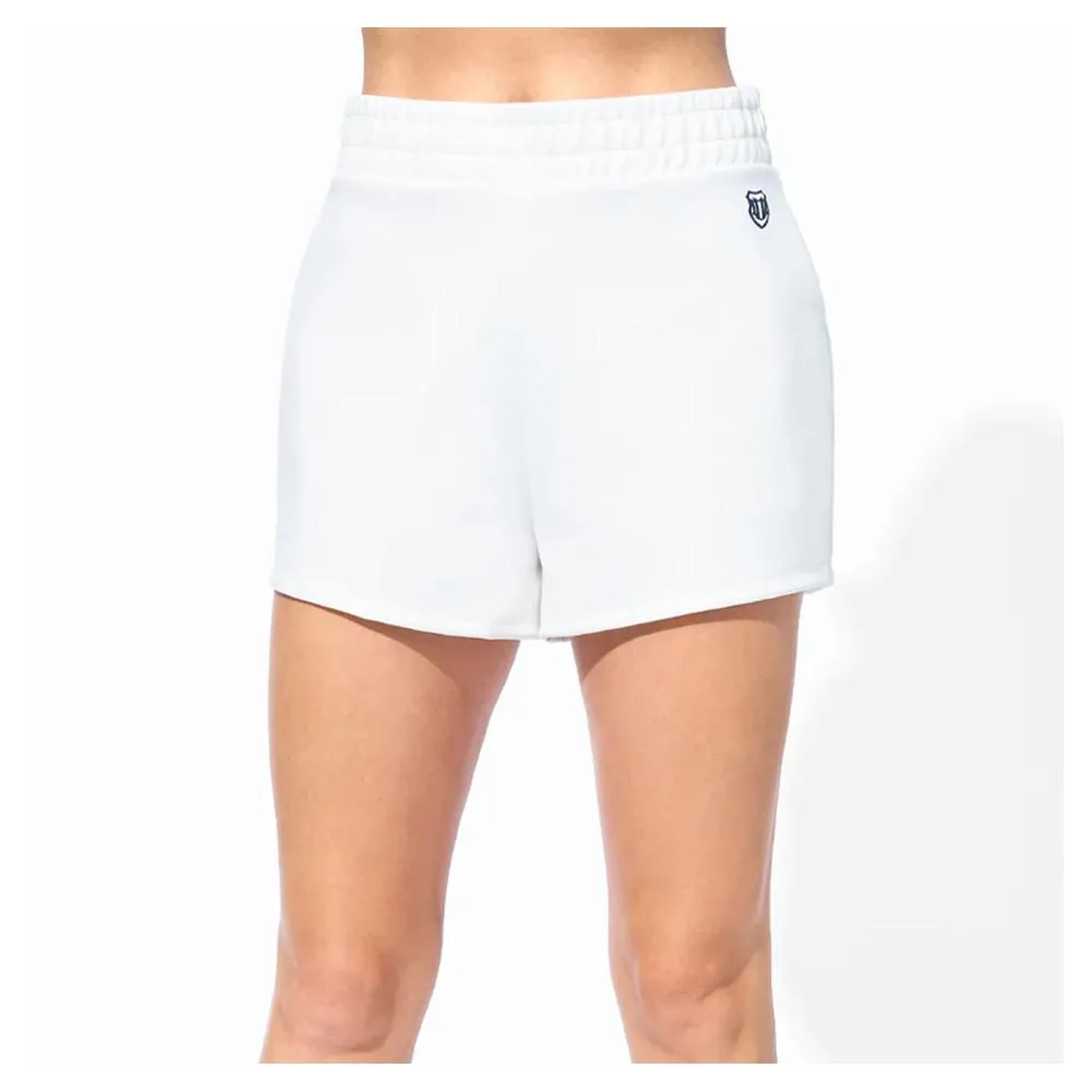 Women's Star Traveler Tennis Short White Foiled Neoprene