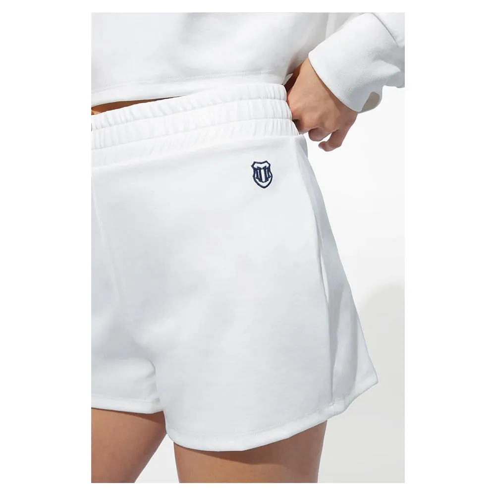 Women's Star Traveler Tennis Short White Foiled Neoprene