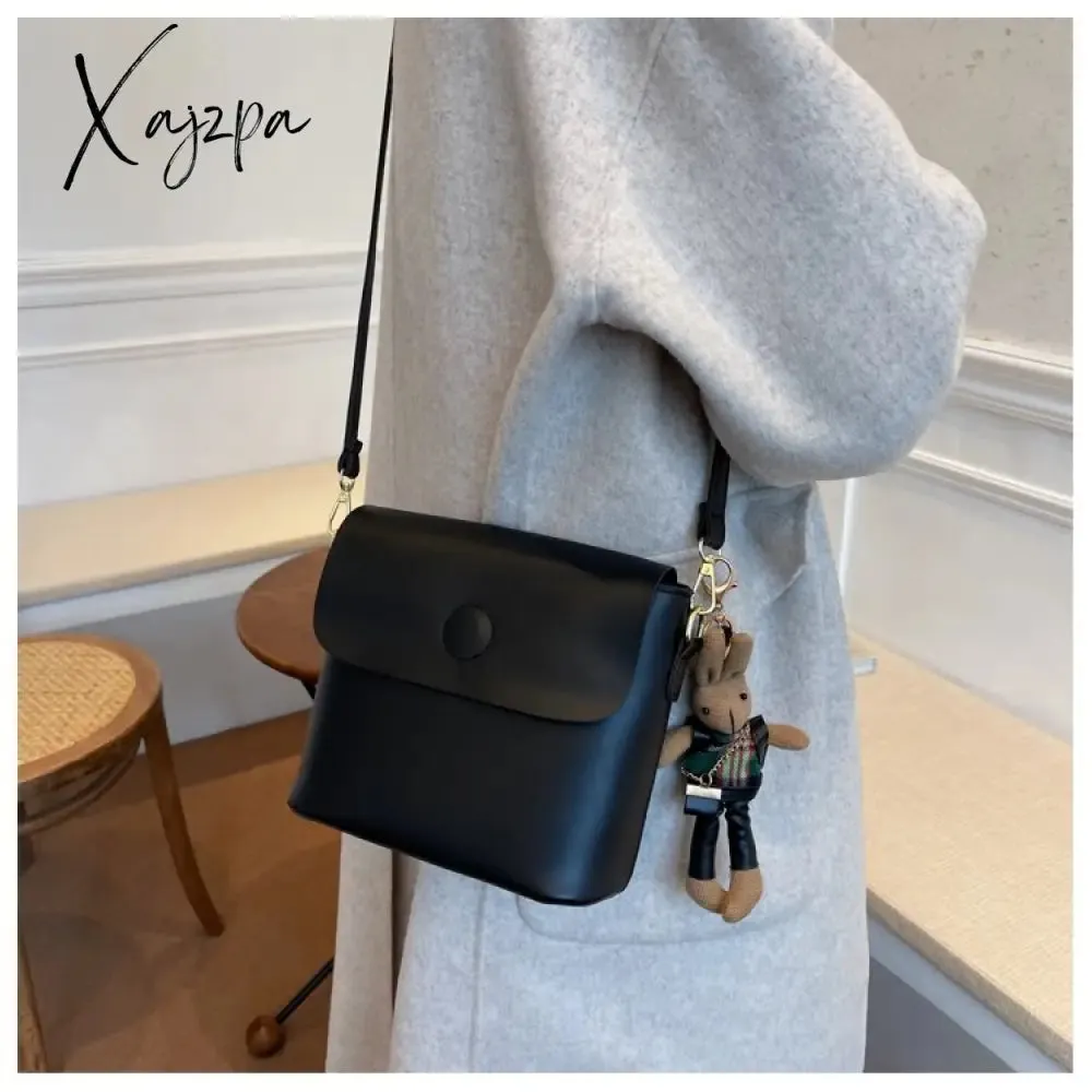 Xajzpa - Vintage Bag New Fashion Winter One Shoulder Women's Bag with Advanced Foreign Style Crossbody Versatile Ins Bucket Bag